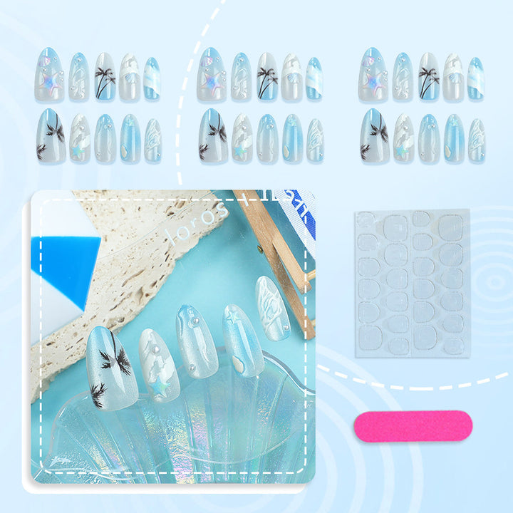 Beach-inspired art nails Kalsten