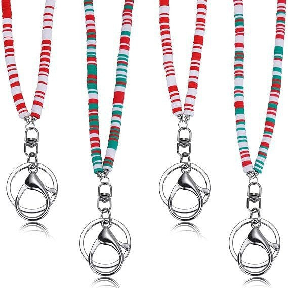 Colorful Beaded ID Badge Holder Lanyard Kalsten