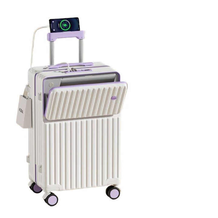 Portable Hard Shell Trolley Suitcase With USB Connection And Innovative Organizer Kalsten