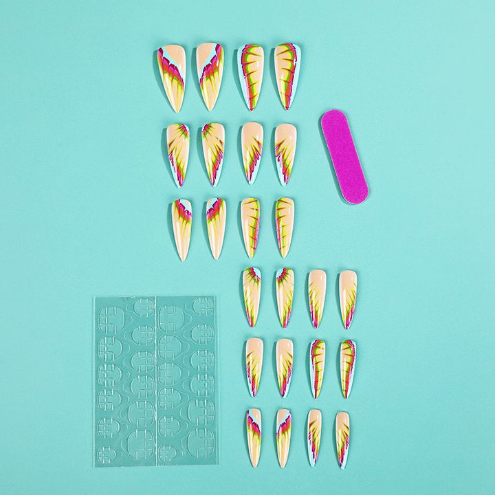 Creative artificial nails with modern wave pattern Kalsten