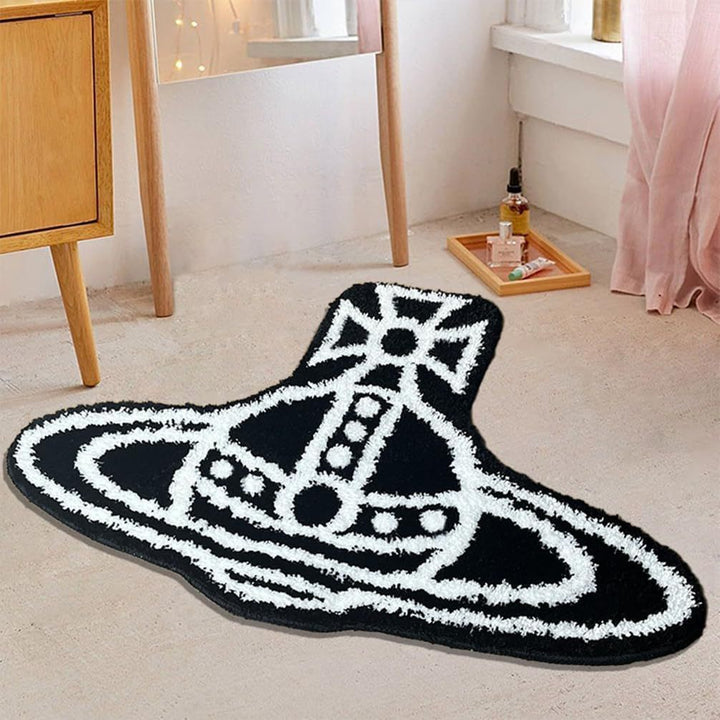 Abstract Space-Theme Bath Mat