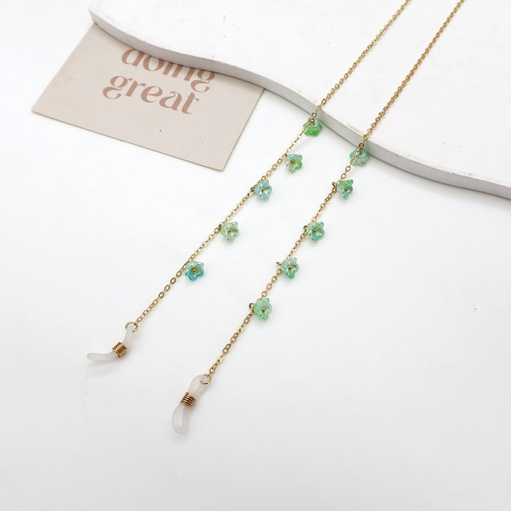 Floral Embellished Eyewear Chain Kalsten