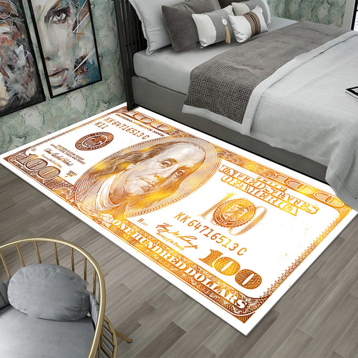 Creative Currency-Themed Area Rug