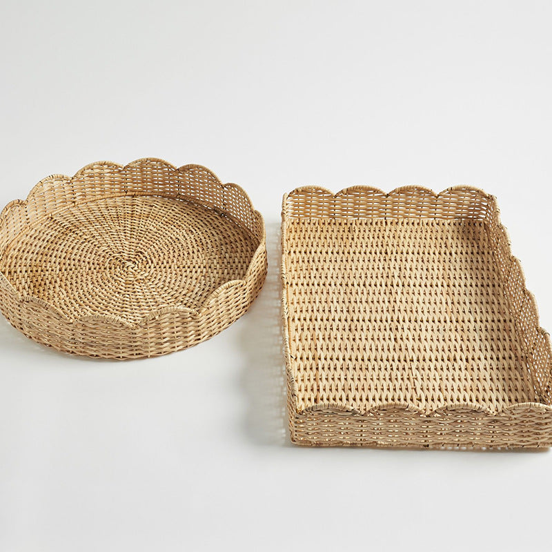 Scalloped Woven Storage Tray Kalsten