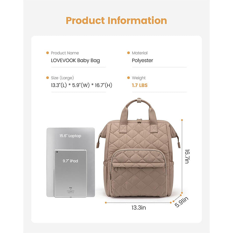 Multifunctional diaper backpack with insulating compartments Kalsten