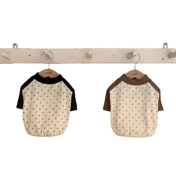Polka Dot Raglan Cotton Baby Tee