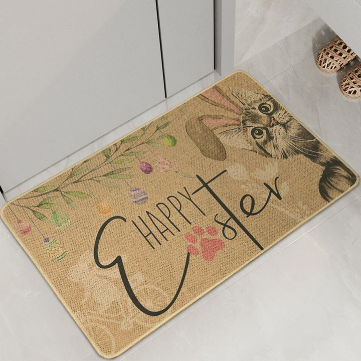 Decorative Cat-Themed Bath Mat Kalsten
