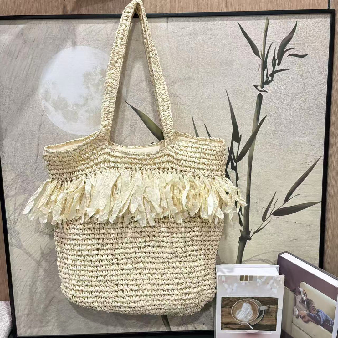 Braided Bag with Fringed Design Kalsten