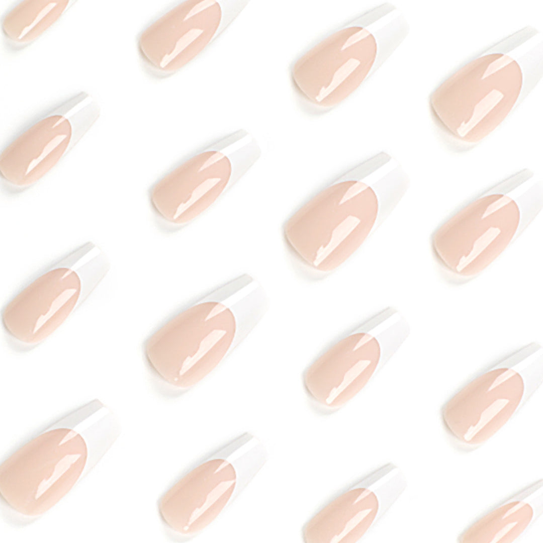 Artful nail extensions with elegant French tips Kalsten