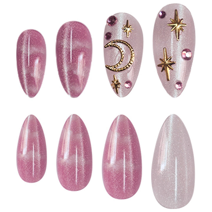 Celestial Themed Press-On Nail Art Kalsten