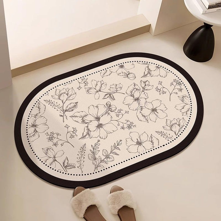 Vintage-Inspired Geometric Bath Mat