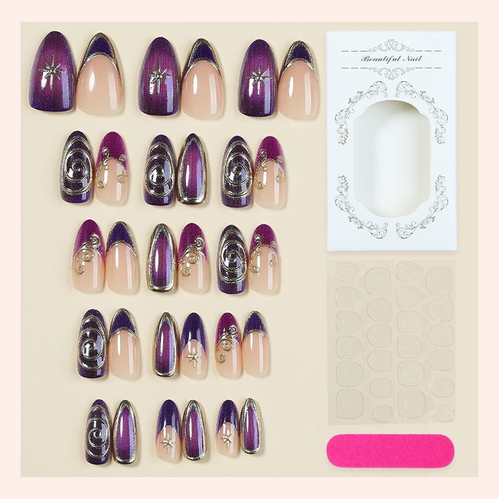 Glamorous artificial nail set with elegant decorations Kalsten