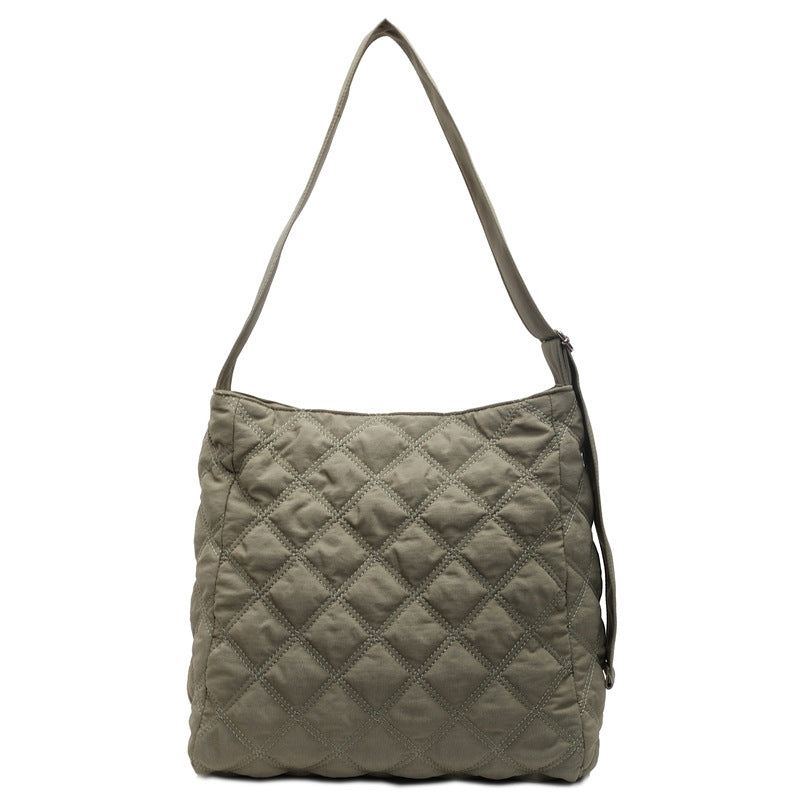 Quilted Soft Fabric Shoulder Bag Kalsten