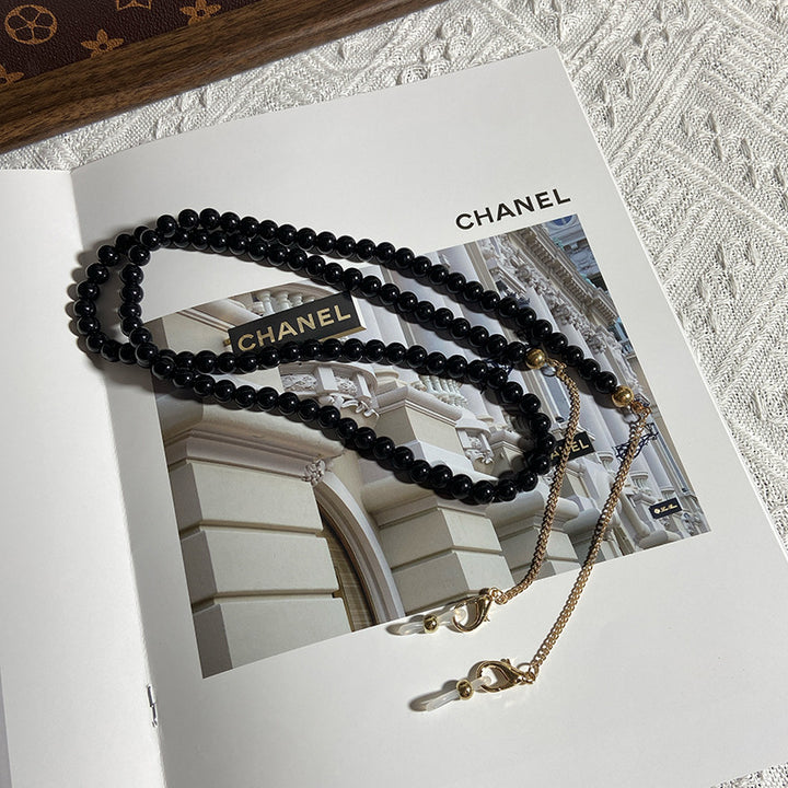 Fashionable jewelry band made of onyx beads Kalsten