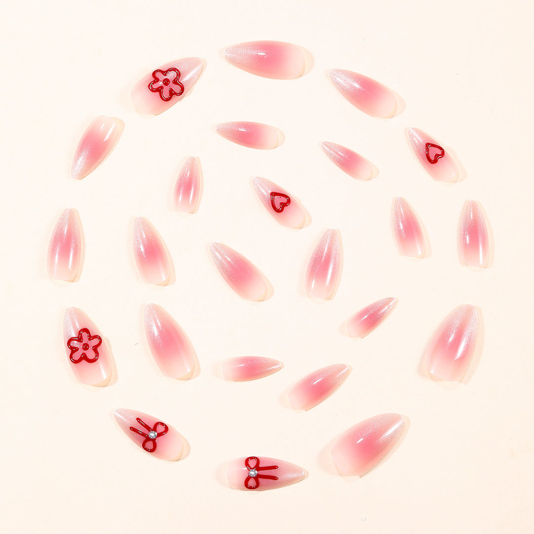 Stylish 3D Floral Acrylic Nail Art Extensions Kalsten