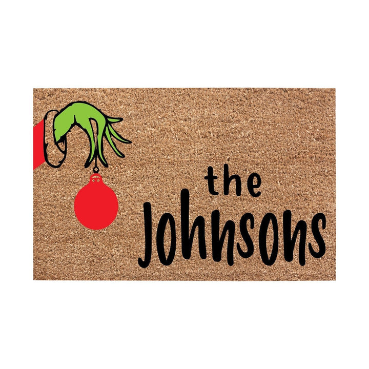 Personalized Holiday Welcome Mat Kalsten