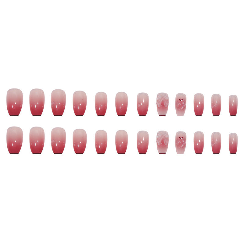 Elegant Long Press-On Nails with Floral Accents Kalsten