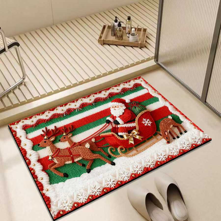 Christmas-Themed Decorative Area Mat