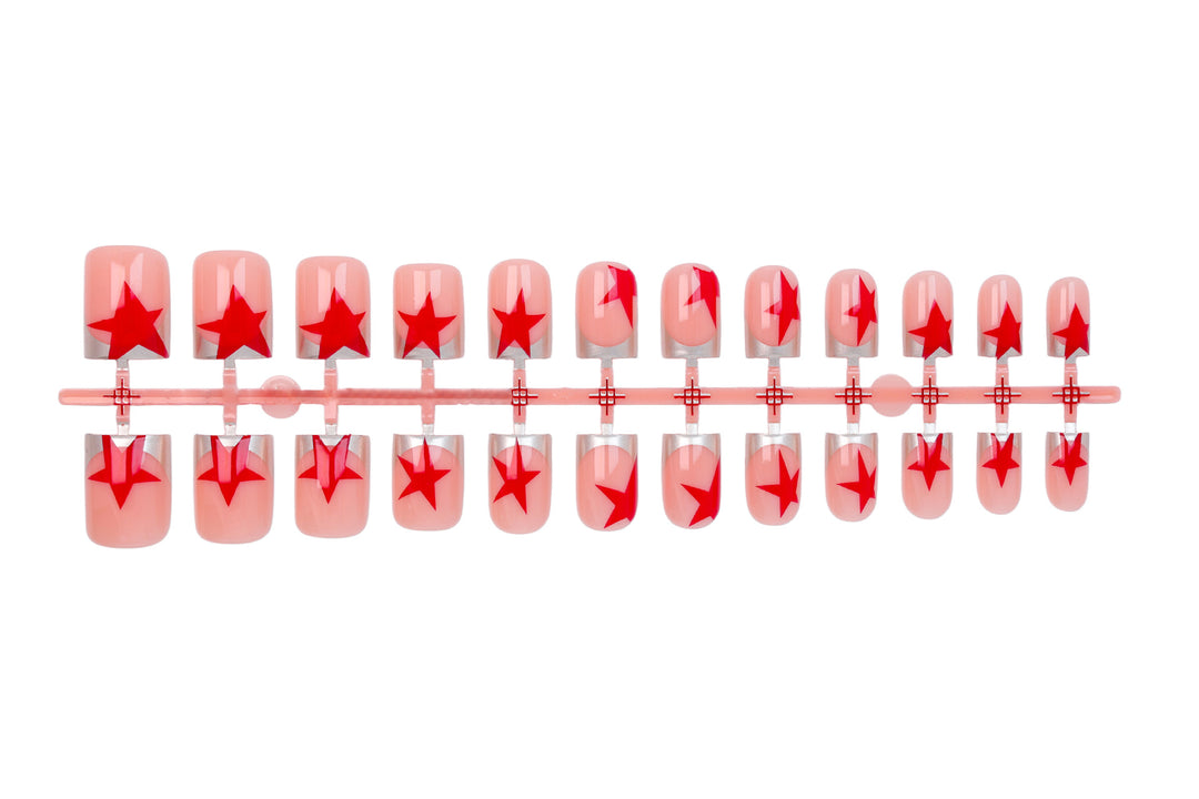 Acrylic nail set with glamorous star designs Kalsten
