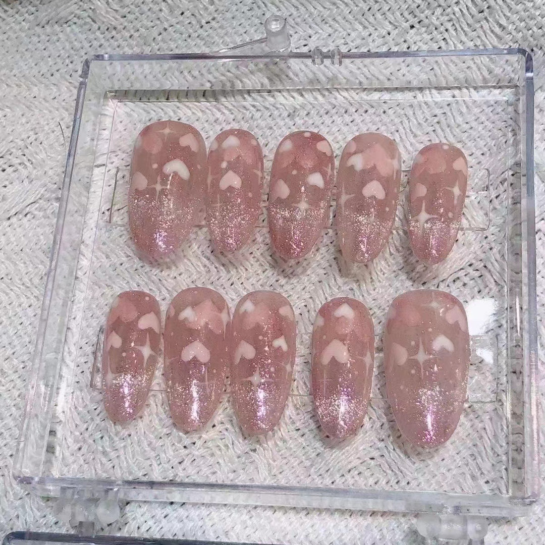 Decorative Heart Detail Press-On Nails