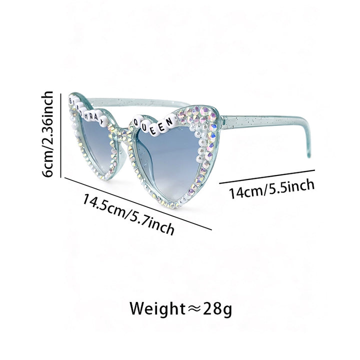 Rhinestone-Accented Birthday-Themed Sunglasses Kalsten
