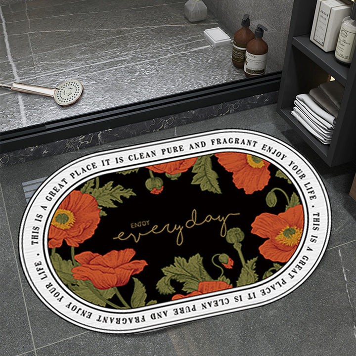 Unisex Floral Pattern Bathmat Kalsten