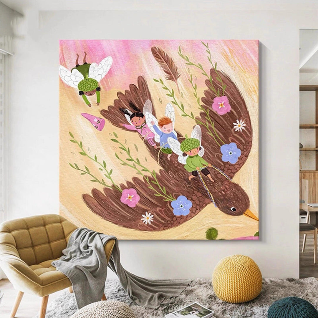 Abstract Cat Canvas Art