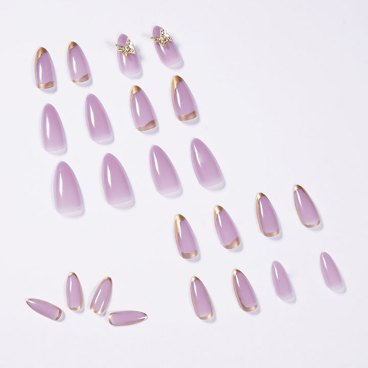 Elegant fake nails with glitter accents Kalsten
