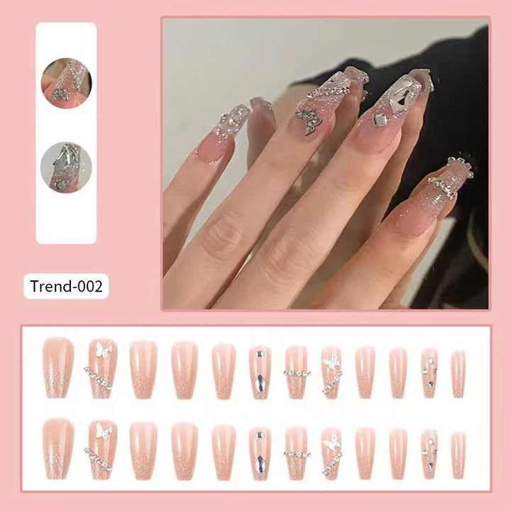 Sparkling Rhinestone Press-On Nail Set Kalsten
