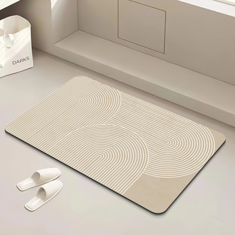 Modern Geometric Bath Mat Kalsten