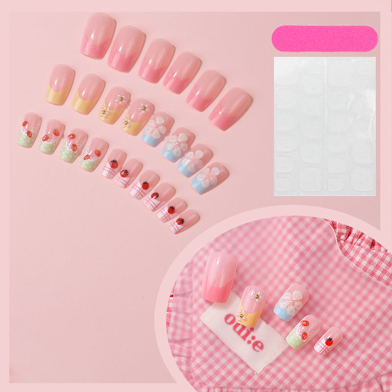 Floral Press-On Nail Art Set Kalsten
