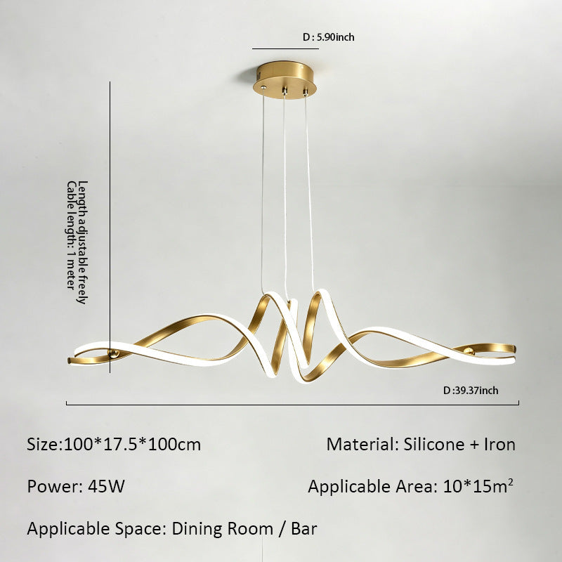 Contemporary Wave Pendant Light