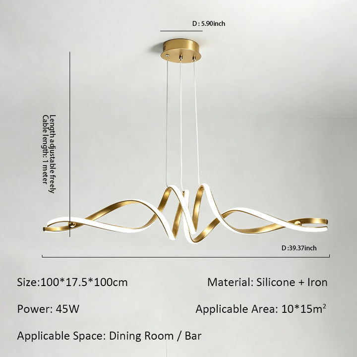 Contemporary Wave Pendant Light