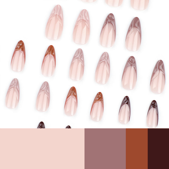 Artful stiletto nails with elegant gradient and glitter accents Kalsten