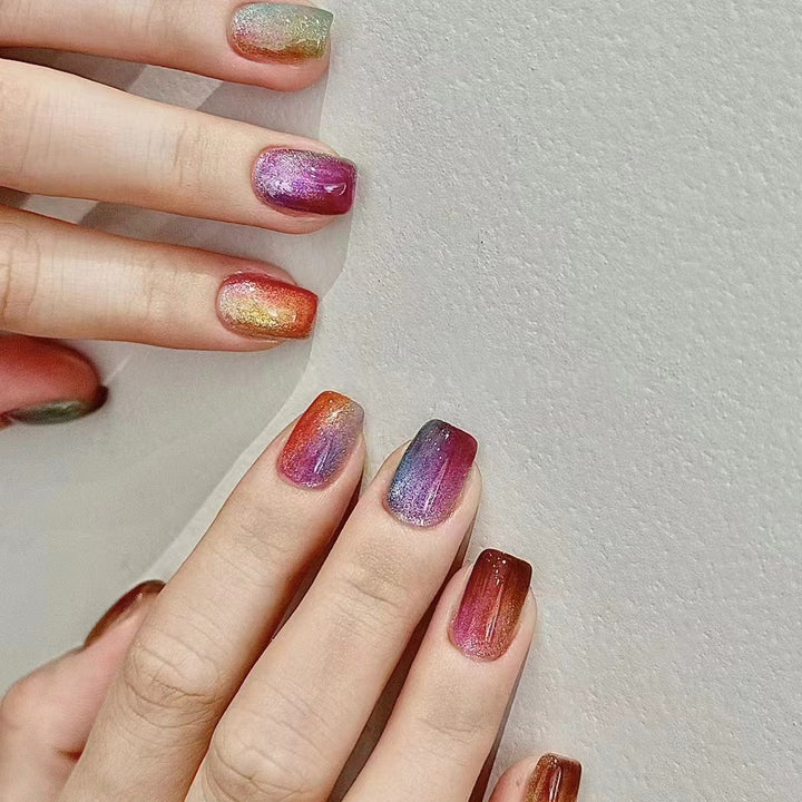 Gradient Shimmer Press-On Nails Kalsten