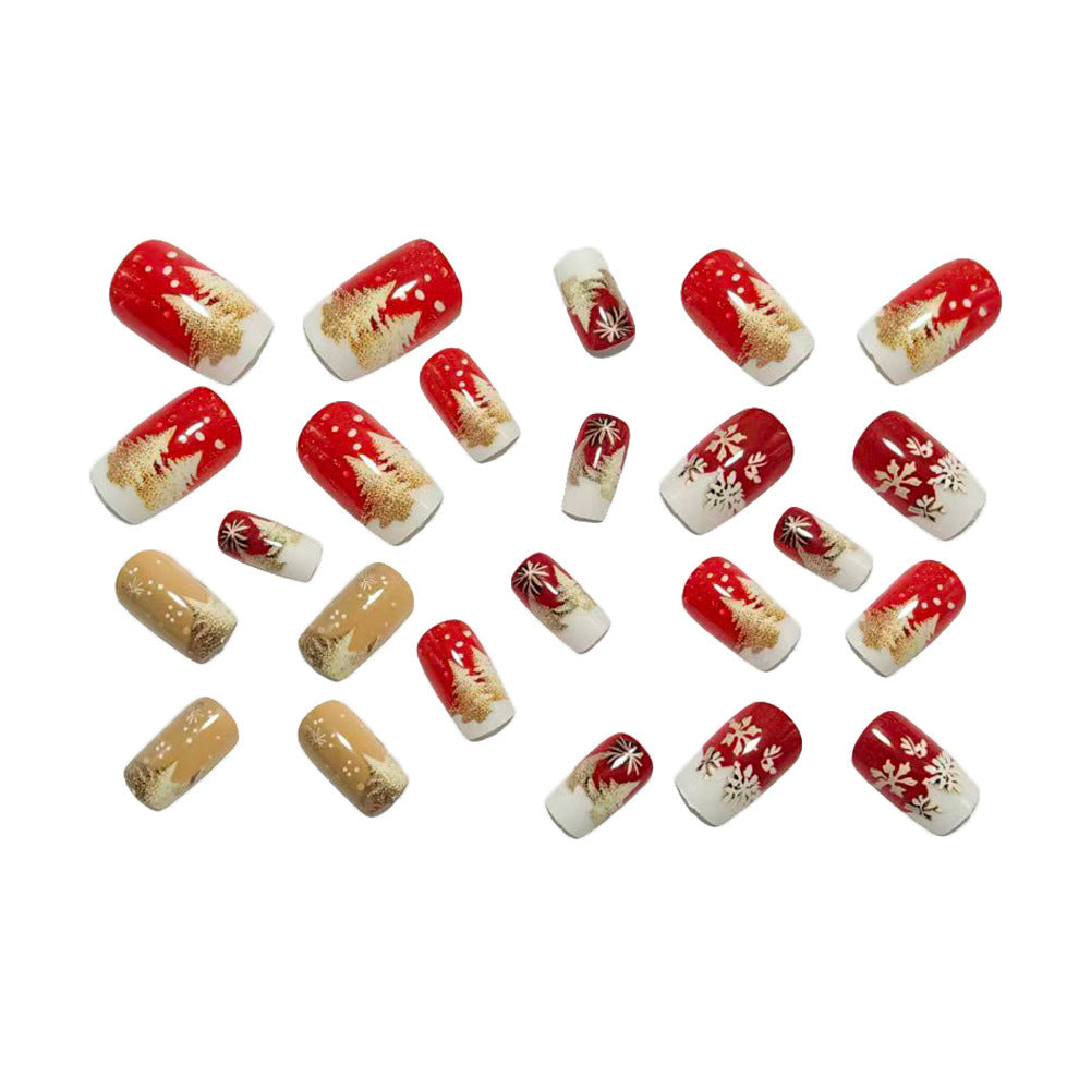 Christmas art nails with festive winter design Kalsten