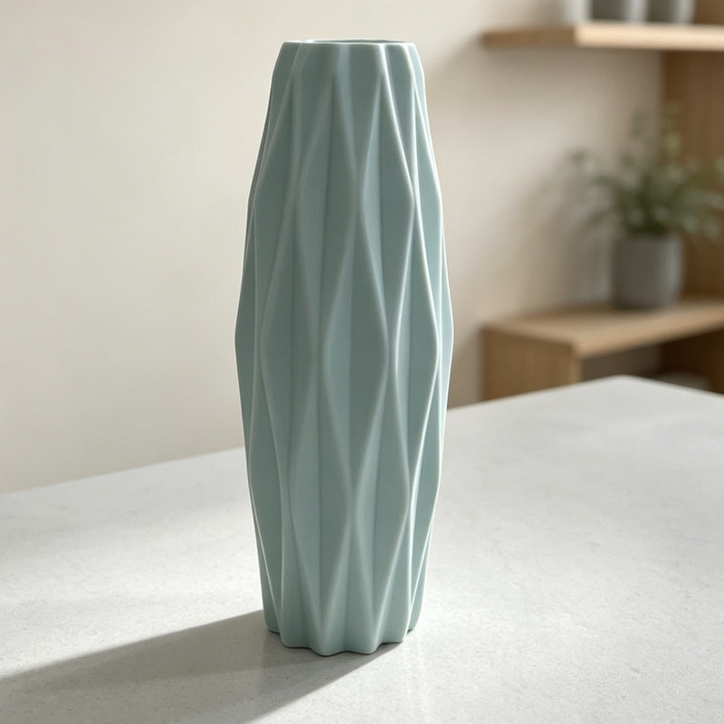 Textured Geometric Ceramic Vase Kalsten