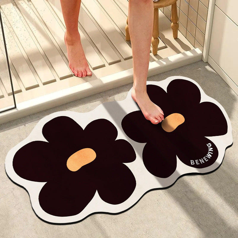 Floral-Shaped Anti-Slip Bathroom Mat