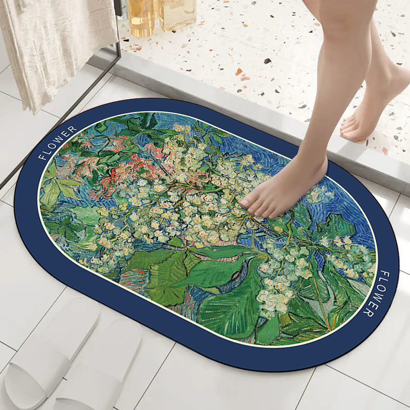 Artistic Ocean Scene Bath Mat