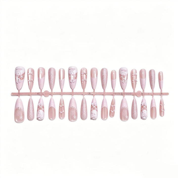 Elaborate Bow Decorative Press-On Nails Kalsten