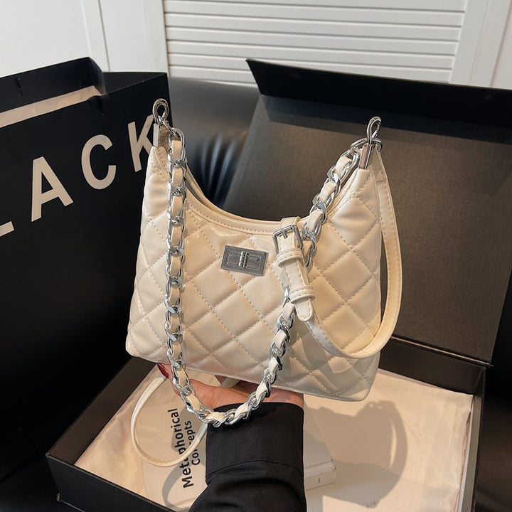 Quilted Faux Leather Chain Handbag Kalsten
