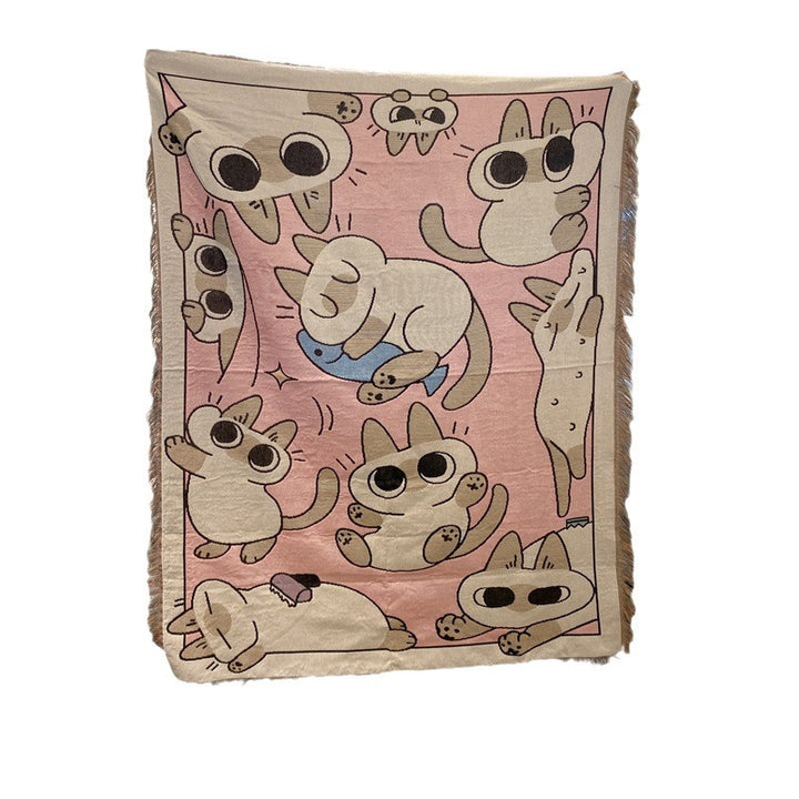 Playful Animal-Themed Throw Blanket