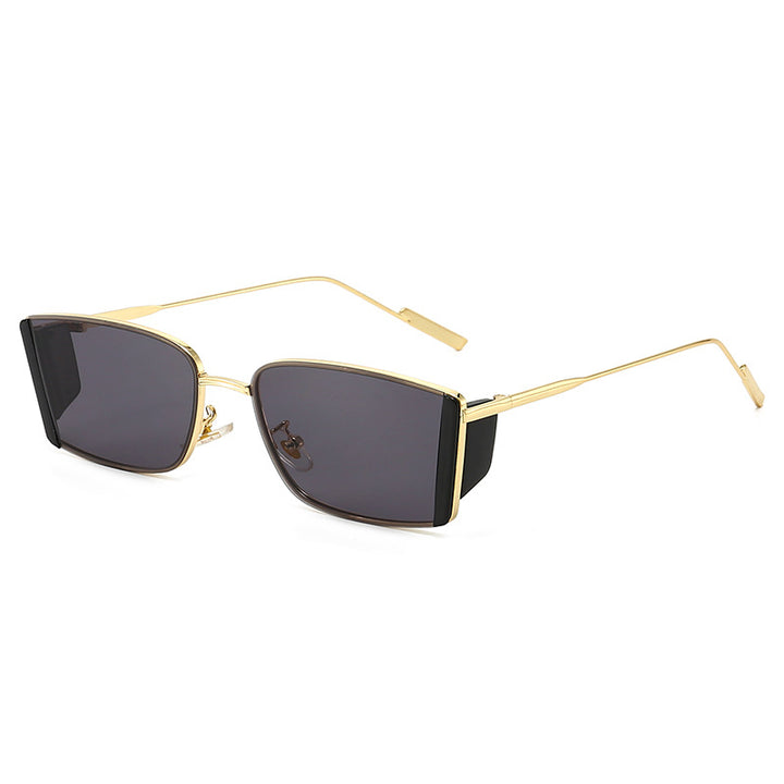 Ladies elegant square sunglasses with fine metal frame Kalsten