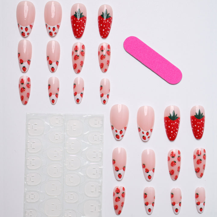 Artificial nails with strawberry design Kalsten