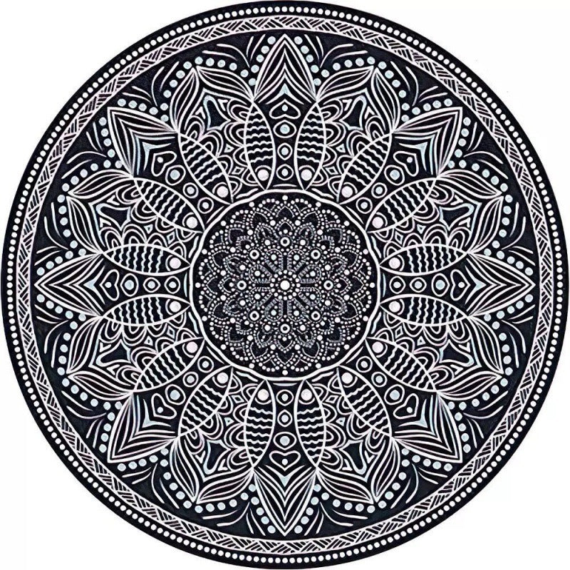 Circular Vintage Floral Area Rug Kalsten
