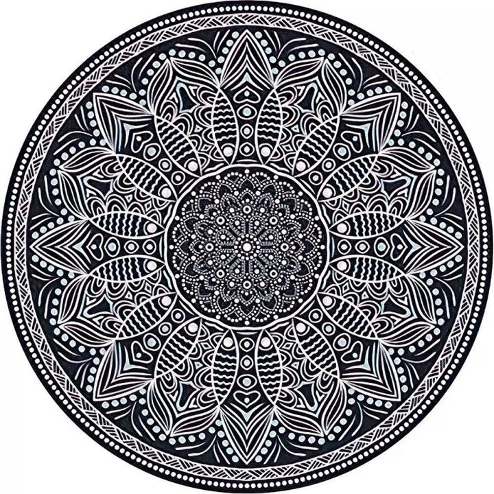 Circular Vintage Floral Area Rug Kalsten