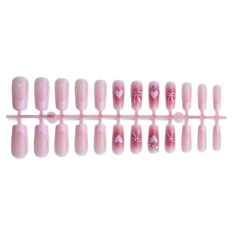 Nail art set with elegant bow and glitter motifs Kalsten