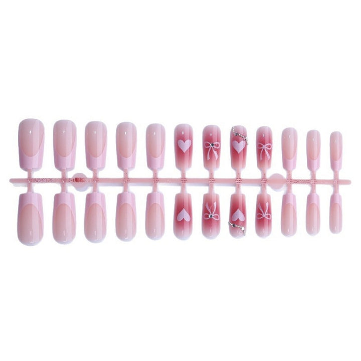 Nail art set with elegant bow and glitter motifs Kalsten