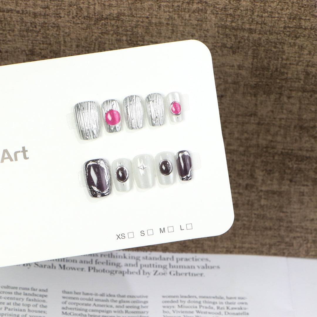 Artistic Textured Press-On Nail Set Kalsten