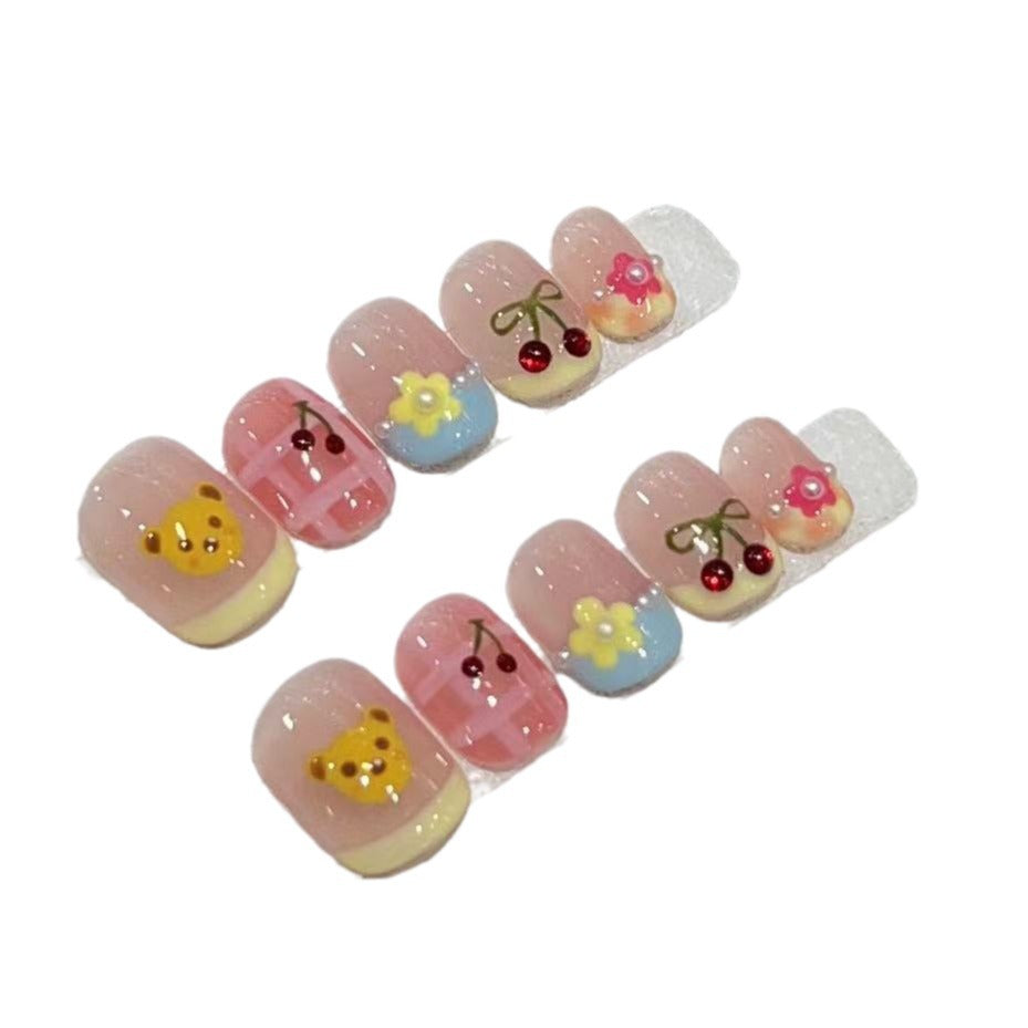 Whimsical Character Design Press-On Nail Set Kalsten